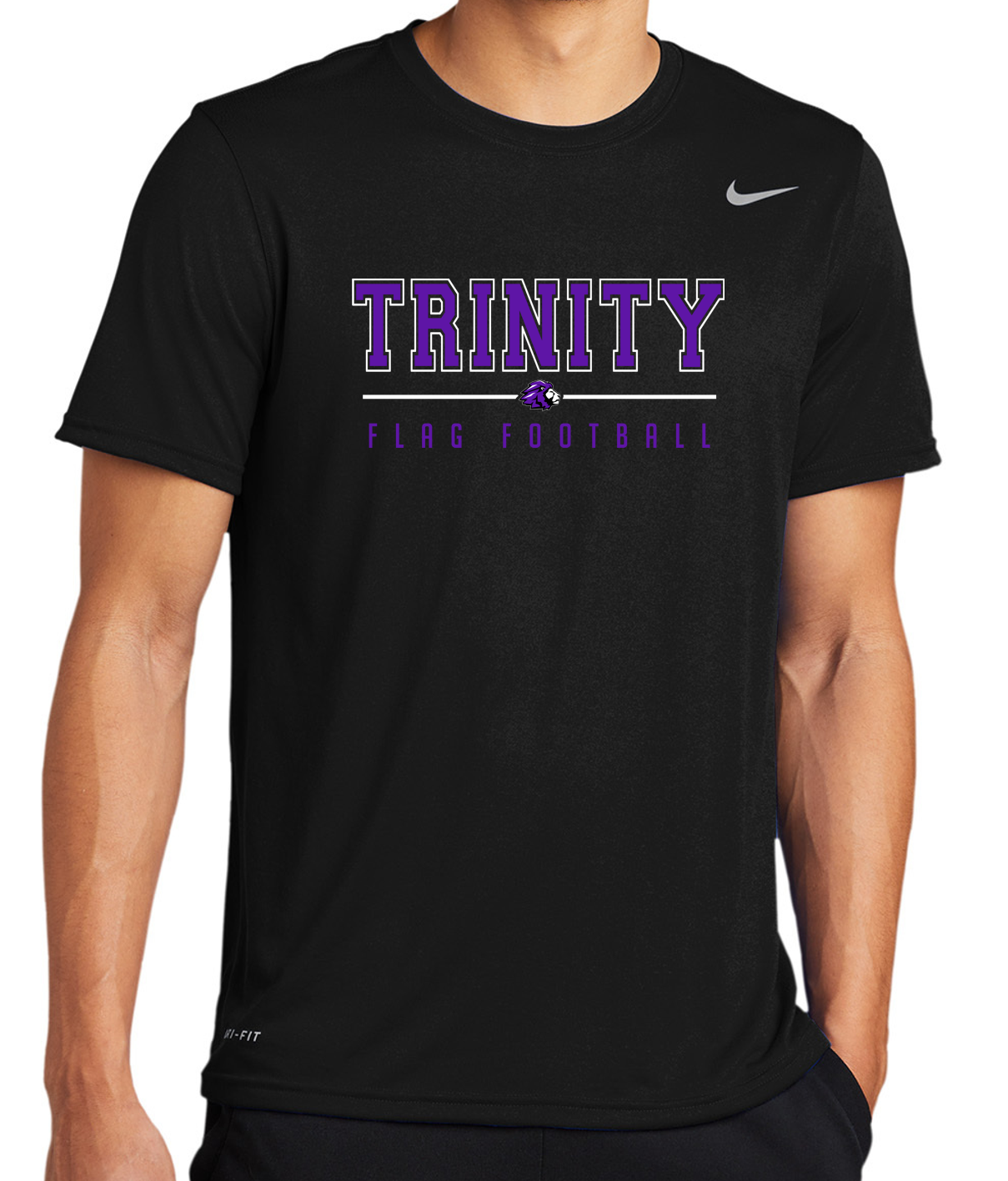 Trinity Flag Football Nike Dri Fit T Shirt Hoodie Youth Adult Apparel Trinity Christian School Sharpsburg GA